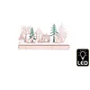 Image de Décoration De Noël À Poser En Bois Maison Forest Deco - Beige Et Vert