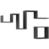 Image de Toilinux - Etagère murale graphiques L.116 cm - Gris Foncé