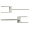 Image de Toilinux - Lot de 2 Etagères murale L.75 cm - Blanc