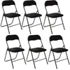 Image de Lot De 6 Chaises Pliantes Effet Velours