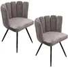 Image de Lot De 2 Chaises Design Effet Velours Ariel