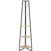 Image de Etagère D'angle 5 Niveaux En Mdf Et Métal - Noir Et Beige