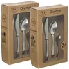 Image de Lot De 2 Ménagères Olympe En Acier Inoxydable - 48 Couverts - Argent