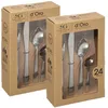 Image de Lot De 2 Ménagères En Acier Inoxydable D'oro - 48 Couverts - Argent