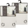 Image de Toilinux - Lot de 2 Rideaux en polyester modèle Léon - 140 x 260 cm - Blanc Ivoire