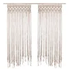 Image de Lot De 2 Rideaux À Fil Détails Macramé Rituality - L. 90 X H. 200 Cm - Beige