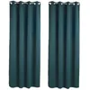 Image de Toilinux - Lot de 2 rideaux occultants avec 8 oeillets LOUISA - 140 x 260 cm - Bleu canard