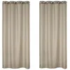 Image de Toilinux - Lot de 2 rideaux occultants avec 8 oeillets LOUISA - 140 x 260 cm - Marron clair