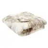 Image de Plaid imitation fourrure opulence - 200x140cm - marron et beige