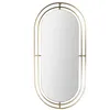 Image de Miroir En Métal Ovale À Suspendre - Doré