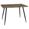 Image de Table À Manger 4 Personnes En Métal Et Mdf - Noir Et Marron