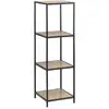 Image de Bibliothèque Droite 3 Niveaux En Mdf Et Métal - Beige Et Noir