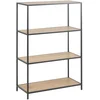 Image de Bibliothèque 3 Niveaux En Mdf Et Métal - Noir Et Beige