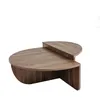 Image de Table Basse 2 Demis-cercles En Panneaux De Particules Diam.90cm