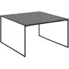 Image de Table Basse Carré En Mélaminé Et Métal - L.80 Cm X H. 48 Cm - Noir