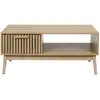 Image de Table Basse 1 Tiroir Et 1 Niche Saulk En Bois - Marron