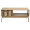 Image de The Home Deco Factory - Table basse 1 tiroir et 1 niche Saulk en bois - Marron