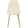 Image de Chaise Faro Tissu Et Pieds Métal Imitation Bois - Beige