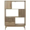 Image de The Home Deco Factory - Bibliothèque 2 portes et 2 tiroirs SAULK - Marron