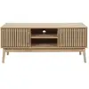 Image de Meuble Tv 2 Portes Et 2 Niches De Rangement Saulk - Marron