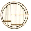 Image de Etagère Ronde 3 Niveaux En Bambou Et Métal Diam. 53 Cm - Marron Et Noir