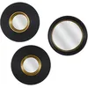 Image de Miroirs Convexes X 3 Diam. 25.5 Cm - Noir Et Doré