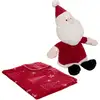 Image de Plaid 90x75 Cm Et Peluche Père Noël - Rouge
