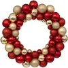 Image de Couronne Boule De Noël - Diam 35 Cm - Rouge Et Or