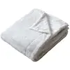 Image de Couverture azura imitiation fourrure 2 tons et flanelle - 220 x 180 cm - blanc
