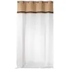 Image de Douceur dintérieur - Voilage à oeillets EBRO - Voile sablé avec top en jute - 140 x 240 cm - Ecru et noir