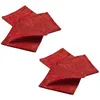 Image de Douceur dintérieur - Lot de 6 serviettes fils métallisés L. 40 cm x l. 40 cm - Rouge et or