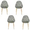 Image de The Home Deco Factory - Lot de 4 chaises dextérieur Calvi en polypropylène - Olive