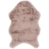 Image de Tapis Imitation Fourrure Poils Fins - 60 X 90 Cm - Rose