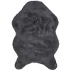 Image de Tapis Imitation Fourrure Poils Fins - 60 X 90 Cm - Gris