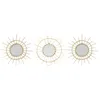 Image de Lot De 3 Miroirs En Rotin - Diam 28 Cm