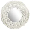 Image de The Home Deco Factory - Miroir rond bohème - Diam 55 Cm - Beige