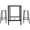 Image de Ensemble mange debout et 2 tabourets kalo - marron et noir