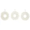 Image de The Home Deco Factory - Lot de 3 miroirs ronds bohème - Diam 28 Cm - Beige