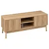 Image de Meuble tv liam 2 portes et 2 niches - marron