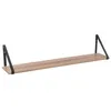 Image de Five Simply Smart - Etagère murale avec équerres 78 cm - Marron et noir