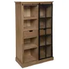 Image de Atmosphera - Bibliothèque Lazare avec porte vitrée coulissante - Marron