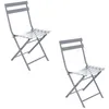 Image de Hespéride - Lot de 2 chaises de jardin pliables en métal Greensboro - Quartz