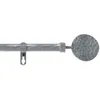 Image de Douceur dintérieur - Kit de tringle à rideaux extensible Disque Martelé - L210 /L380 cm - Patine gris