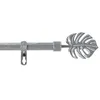 Image de Douceur dintérieur - Kit de tringle à rideaux extensible Feuille - L210 /L380 cm - Patine Gris