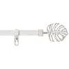 Image de Kit De Tringle À Rideaux Extensible Feuille - L210 /l380 Cm - Patine Blanc