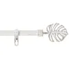 Image de Douceur dintérieur - Kit de tringle à rideaux extensible Feuille - L210 /L380 cm - Patine Blanc