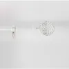 Image de Douceur dintérieur - Kit de tringle à rideaux extensible Disque Martelé - L120 /L210 cm - Patine Blanc