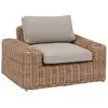 Image de Fauteuil De Salon De Jardin En Résine Tressée Savinia - Marron Tahini