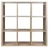 Image de Etagère de rangement 9 cases saulk en bois - marron