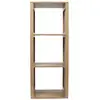 Image de Etagère de rangement 3 cases saulk en bois - marron